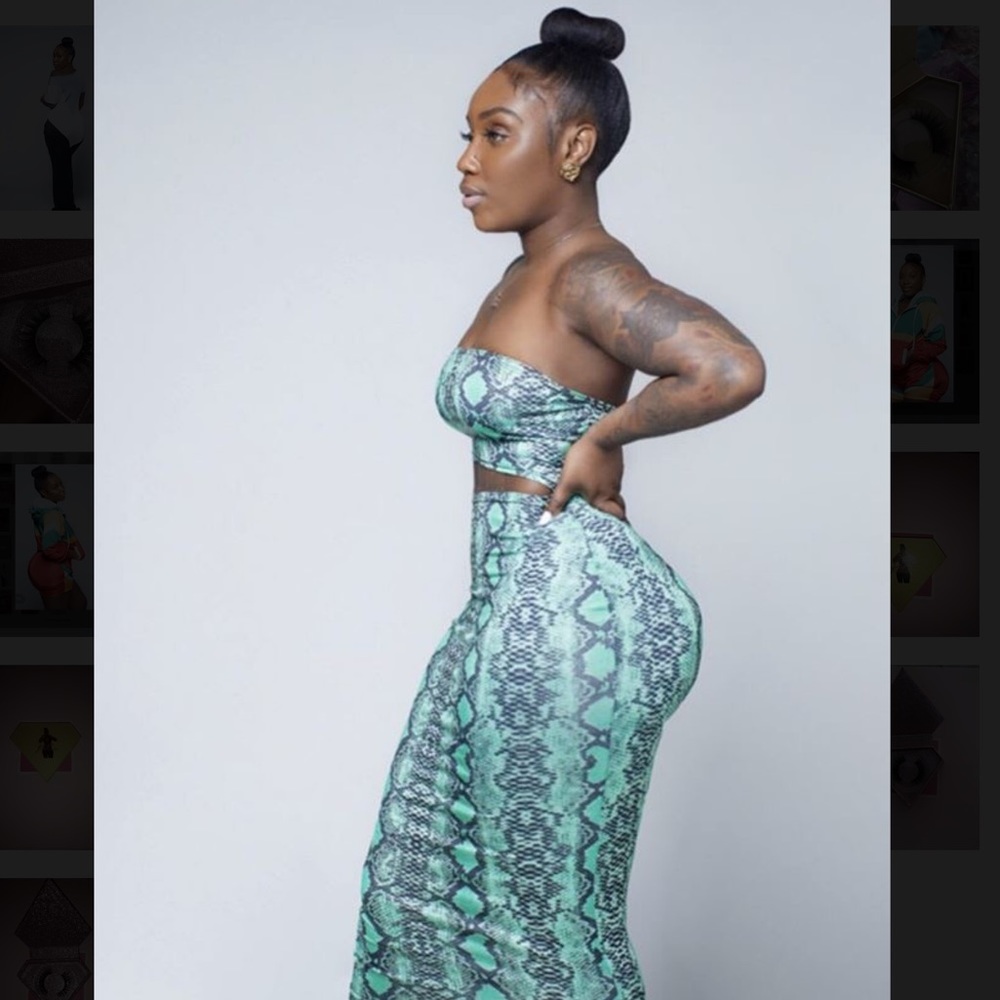 One piece tube top dress